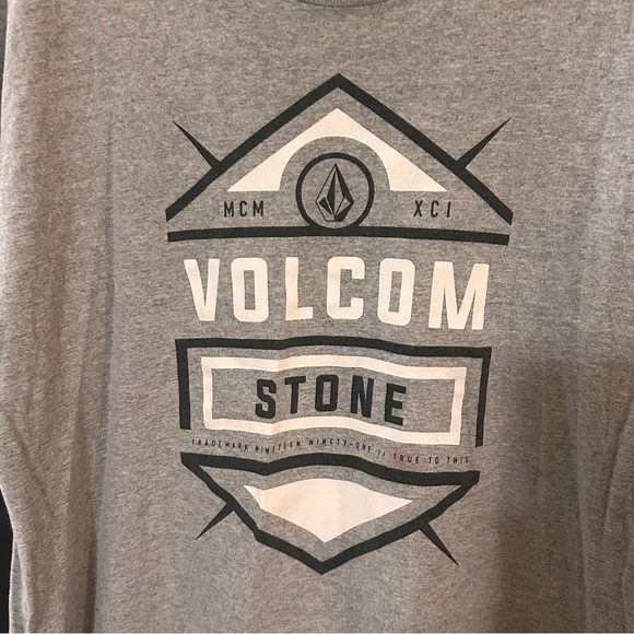 Vintage Volcom Stone Skate Gray Graphic T-Shirt Tee - Picture 4 of 7